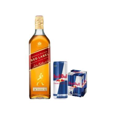 Imagem de Kit Whisky Johnnie Walker Red Label Escocês, 1l