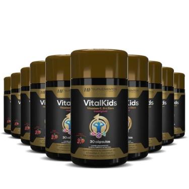 Imagem de 10X Vitalkids Vitamina C D Zinco 30Caps Mastigavel Hf - Hf Suplementos