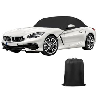 Imagem de Cobertura superior macia compatível com BMW Z4 2003-2008, impermeável Half Garage 420D Oxford com alça, capas personalizadas para proteção de teto macio (preto - Z4)