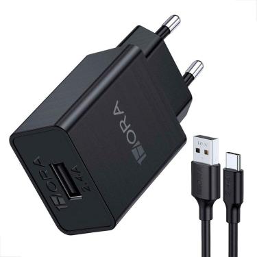 Imagem de Carregador 5V 2.4A 12W + Cabo Dados Usb C 1M 2.4A Vq-T05