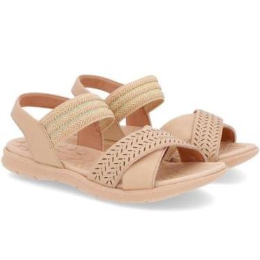 Imagem de Sandália Papete Usaflex Baixa Couro Elástico ConfortoPlantar-Feminino