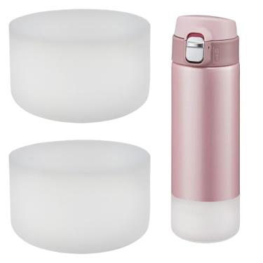 Imagem de Seimneire 2 peças de protetor de garrafa de água para bota Silicagel para Owala 947 ml, capa de base antiderrapante transparente de 8,5 cm, compatível com garrafas de aço inoxidável FreeSip, Twist