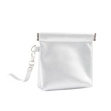 Imagem de Bolsa com fecho de botão de pressão, organizador de armazenamento de 10,4 cm com alça de pulso removível e 12 emblemas de constelação - bolsa multiuso de fechamento automático para cosméticos, batom