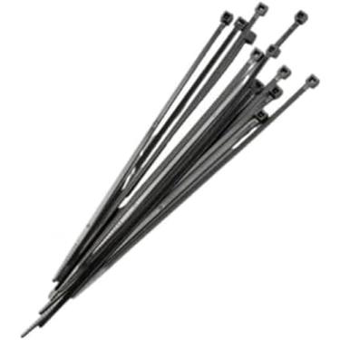 Imagem de Abraçadeira de Nylon Preta, 40cm x 4,8mm, 50 Unidades, Resistente, com Proteção UV, para Organização de Cabos e Fios