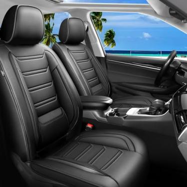 Imagem de FiveFox Capas de assento de carro HR-V para Honda HRV 2016-2025 2026 LX/EX/EXL/Sport - cobertura total de couro, compatível com airbag, protetor de almofada de assento à prova d'água e para todos os