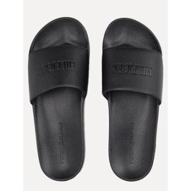 Imagem de Chinelo Tommy Hilfiger Print Tumble Pool Slide Preto-Masculino