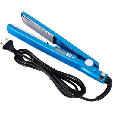 Imagem de Chapinha de Cabelo Profissional Digital Bivolt 110V–220V – Temperatura Ajustável até 450°F – Placas Cerâmicas – Azul