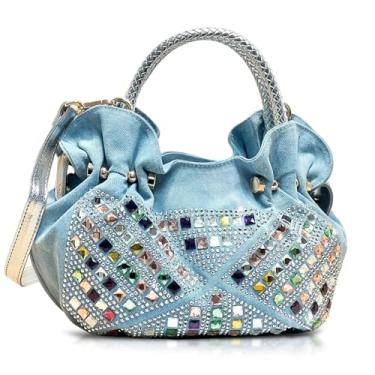 Imagem de QTKJ Bolsa jeans, bolsa de ombro macia, bolsa de mão para mulheres, férias, viagens, combinação diária (estilo 423)