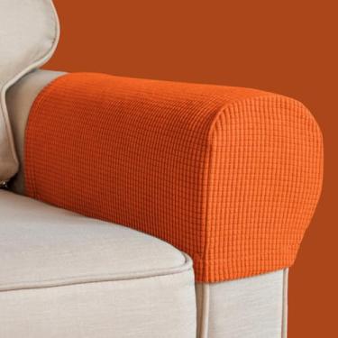 Imagem de Capas para cadeira de apoio de braço, capa elástica para poltrona para sofá, apoio de braço, antiderrapante, elastano, poliéster, capas de braço para sofá, poltrona, protetor de móveis, conjunto com 2