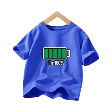 Imagem de Camiseta Infantil De Algodão Com Estampa De Cachorro Francês Bulldog, 