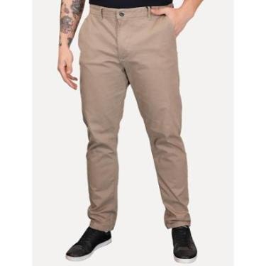 Imagem de Calça Tommy Hilfiger Masculina de Sarja Brooklyn Caqui Médio-Masculino