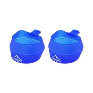 Imagem de Copo Dobrável Portátil De 250ml Com Alça Para Camping, Tigela De Bolso