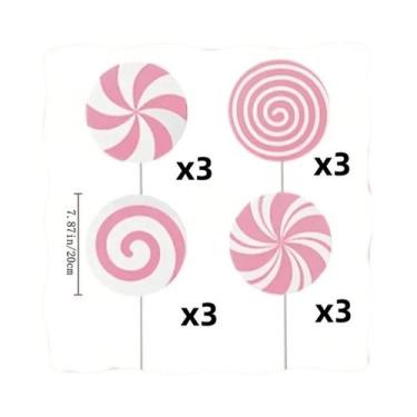 Imagem de Grande Pirulito De Hortelã Em Forma De Árvore De Natal, Enfeites De Do