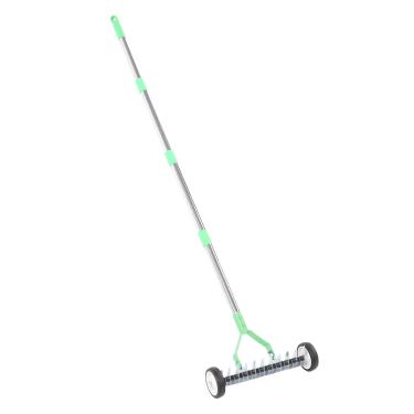 Imagem de TOPINCN Ancinho de Palha, Ancinho de Jardim de Metal, Cabo Ergonômico Largo de Aço Inoxidável para Serviços Pesados, Comprimento Ajustável para Remover Detritos de Folhas de Palha,