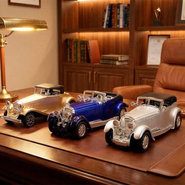 Imagem de Carro Miniatura Antigo Clássic Fricção Colecionável Kit 3pçs