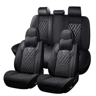 Imagem de Mascys Capas de assento de carro para Toyota bZ4X 2023-2026, capa de assento de couro napa impermeável com encostos de cabeça, antiderrapante e confortável protetor de assento automotivo e acessórios