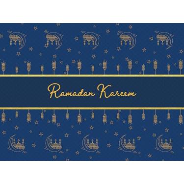 Imagem de Zylkor Toalha de mesa retangular Ramadã Ramadã Decorações de Ramadã para decoração de festa Eid Mubarak