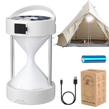 Imagem de Luz para Acampamento,LED Portátil Recarregável a Energia Solar para Luminária Noturna - Lanterna Recarregável por Energia Solar ou na Tomada | para Falhas de Acampamento Caminhada