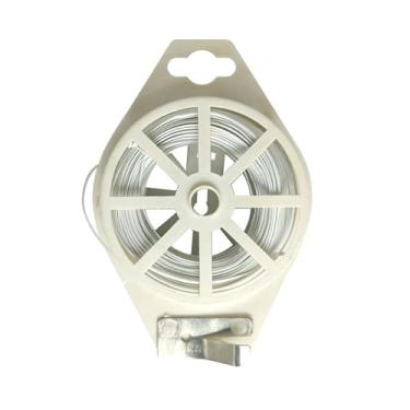 Imagem de Fio de jardim com cortador embutido, laços de plantas flexíveis verdes de 20 m e laços torcidos para suporte de plantas ao ar livre, arranjos de flores internos, fabricação de grinaldas, enfeites de