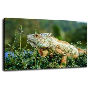 Imagem de Pôster Wildlife Impressão em tela de grama animais arte de parede para casa 1 painéis decorações com moldura 33.0 cm x 20.3 cm