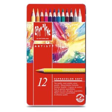 Imagem de Estojo Lápis Aquarelável Caran dAche Supracolor 12 Cores