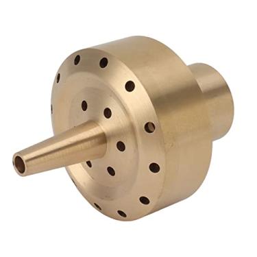 Imagem de Mingzhe Latão Fonte de água Bico Coluna Sprinkler Spray Cabeça Belos Efeitos Visuais Jardim Lagoa Pátio (G3/4 pol. 10,4 CM)