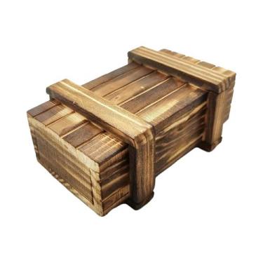 Imagem de Caixa De Quebra-Cabeça De Madeira Vintage 3D, Quebra-Cabeça Com Compar