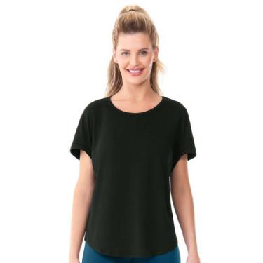 Imagem de Blusa Fitness Modelagem Ampla Preta - Trend, GG