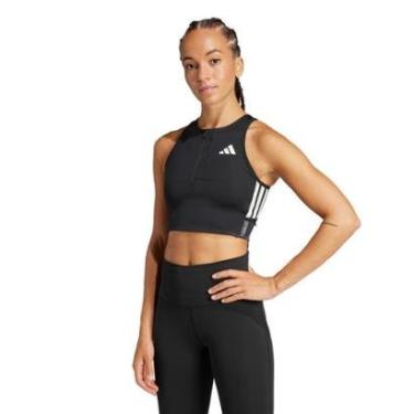 Imagem de Blusa Adidas Corrida Adizero Com Bolso Para Gel Crop Top Feminina-Feminino