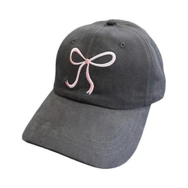 Imagem de Boné De Beisebol Ajustável De Algodão Para Mulheres Com Bordado De Laç
