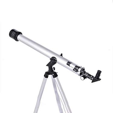 Imagem de pcagfaajmh Telescópio astronômico com zoom 675 vezes telescópio monocular prisma de alta definição totalmente versátil lente de vidro óptico revestida + tripé distância focal 900 mm
