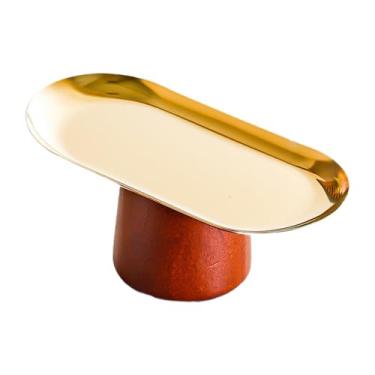 Imagem de ＫＬＫＣＭＳ Bandeja decorativa moderna para joias, perfumes e velas, ideal para decoração de banheiros e toucadores, M