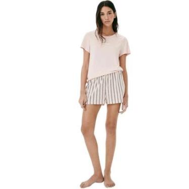 Imagem de Pijama Curto Hering Estampado Rosa-Feminino