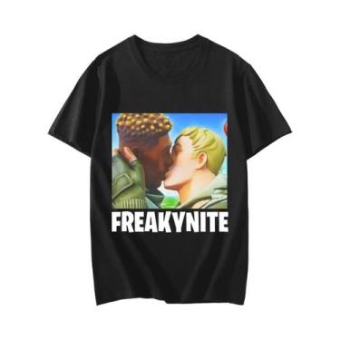 Imagem de Camiseta Gráfica Engraçada Para Mulheres, Casual, Solta, De Manga Curt