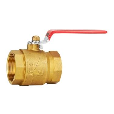 Imagem de Latão 1/5.1 cm 3/10.2 cm 2.5 cm 5.1 cm BSPP Linha de fornecimento de rosca fêmea para fêmea válvula de esfera de desligamento encanamento jardim doméstico (DN20)