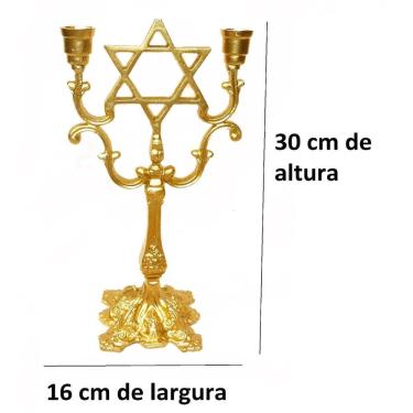 Imagem de Castiçal Para 2 Vela Suporte De Vela Castiçais Para Shabat 2
