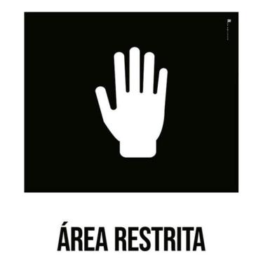 Imagem de Kit 3 Placas Desenho - Área Restrita