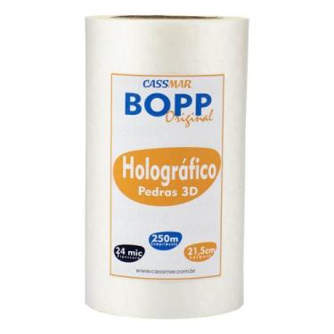 Imagem de Bopp Holográfico Pedras 3D para Laminação Bobina 21,5x250m Cassmar 1un