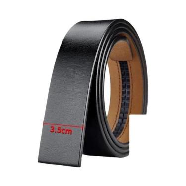 Imagem de Cinto De Couro Genuíno Masculino Com Fivela Automática Preto Marrom Al