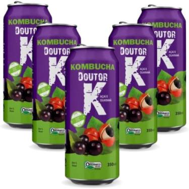 Imagem de 5x Kombucha Guaraná e Açaí 350ml Doutor K