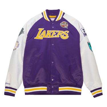 Imagem de Jaqueta Mitchell & Ness HOF N&N Satin Jacket Los Angeles Lakers Pau Gasol Masculino-Masculino