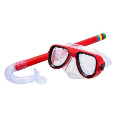 Imagem de YIJU Crianças conjunto de snorkel óculos de mergulho equipamento de natação óculos de mergulho máscara e snorkel máscara de snorkel para meninos, Vermelho