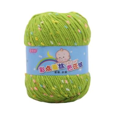Imagem de Fio De Algodão Colorido 50g Para Tricô Manual, Crochê, Suéter, Coberto