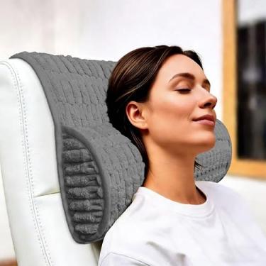 Imagem de YSYY Almofada de espuma viscoelástica para alívio da dor no pescoço e suporte cervical - Almofada ergonômica de pescoço para cadeira de escritório, carro, poltrona reclinável, sofá - respirável e