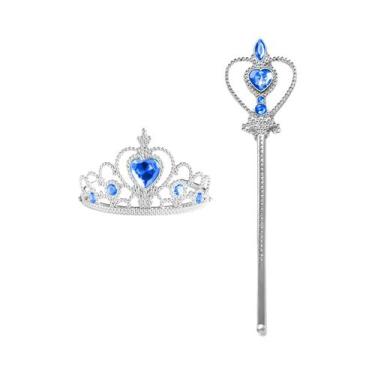 Imagem de Coroa De Princesa Para Meninas, Varinha Mágica, Tiara De Strass Para C