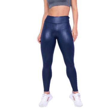 Imagem de Calça Legging Basica Em Cirre Cintura Alta Cos Alto - Wolfox, Marinho,