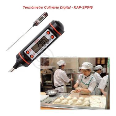 Imagem de Termômetro Culinário Cozinha Digital Mede -50ºc A +300ºc