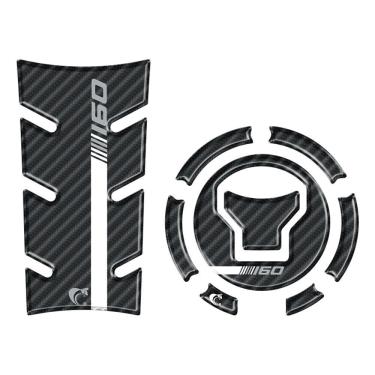 Imagem de Kit Protetor Tanque Moto Start 160 Ano 2025 Carbono Carbono