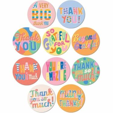 Imagem de Adesivos de agradecimento - Adesivos circulares arco-íris para pequenas empresas, 600 peças, adesivo de agradecimento de 1,5 pol. para embalagem autoadesivo, lembrancinha de festa de agradecimento