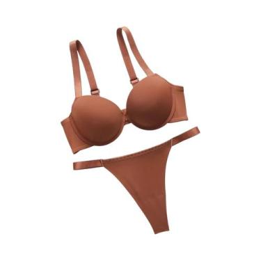 Imagem de Conjunto De Sutiã E Calcinha Feminino De Duas Peças Com Alça De Letras